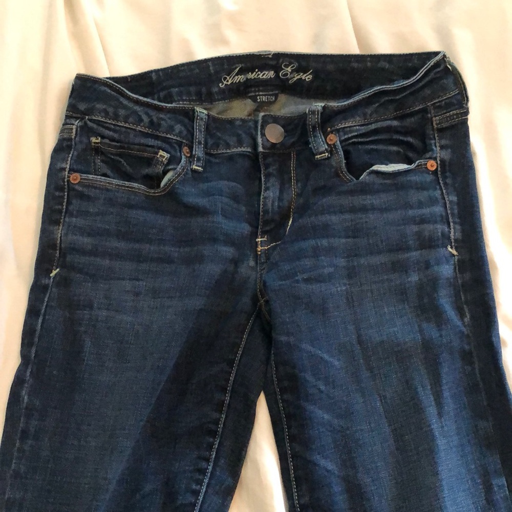 American Eagle Dark Wash Jeans Size 6 Long